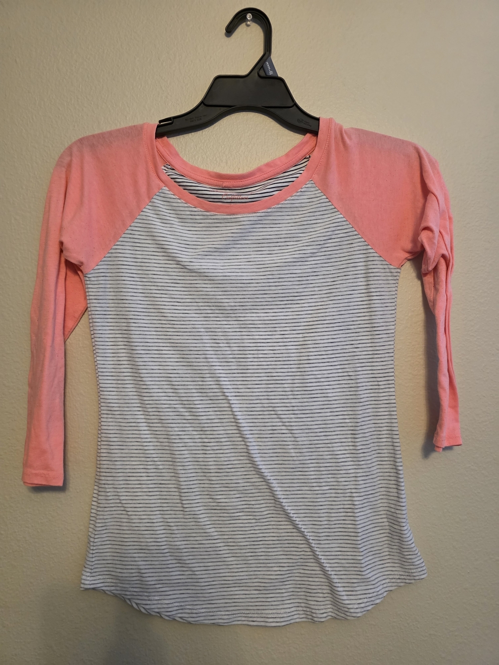 American Eagle Outfitters Coral-Trim Striped Tee